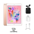 thumbnail image 1 of Pre-Owned Apple iPad 6th Gen A1954 (WiFi + Cellular Unlocked) 32GB Gold Bundle with Wireless Earbuds, 1 of 5