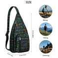 thumbnail image 3 of Scientific Knowledge Chest Bag&nbsp;- Waterproof Laboratory Print Crossbody Sling Pack, Lightweight Shoulder Bag for Biology Students, 3 of 4