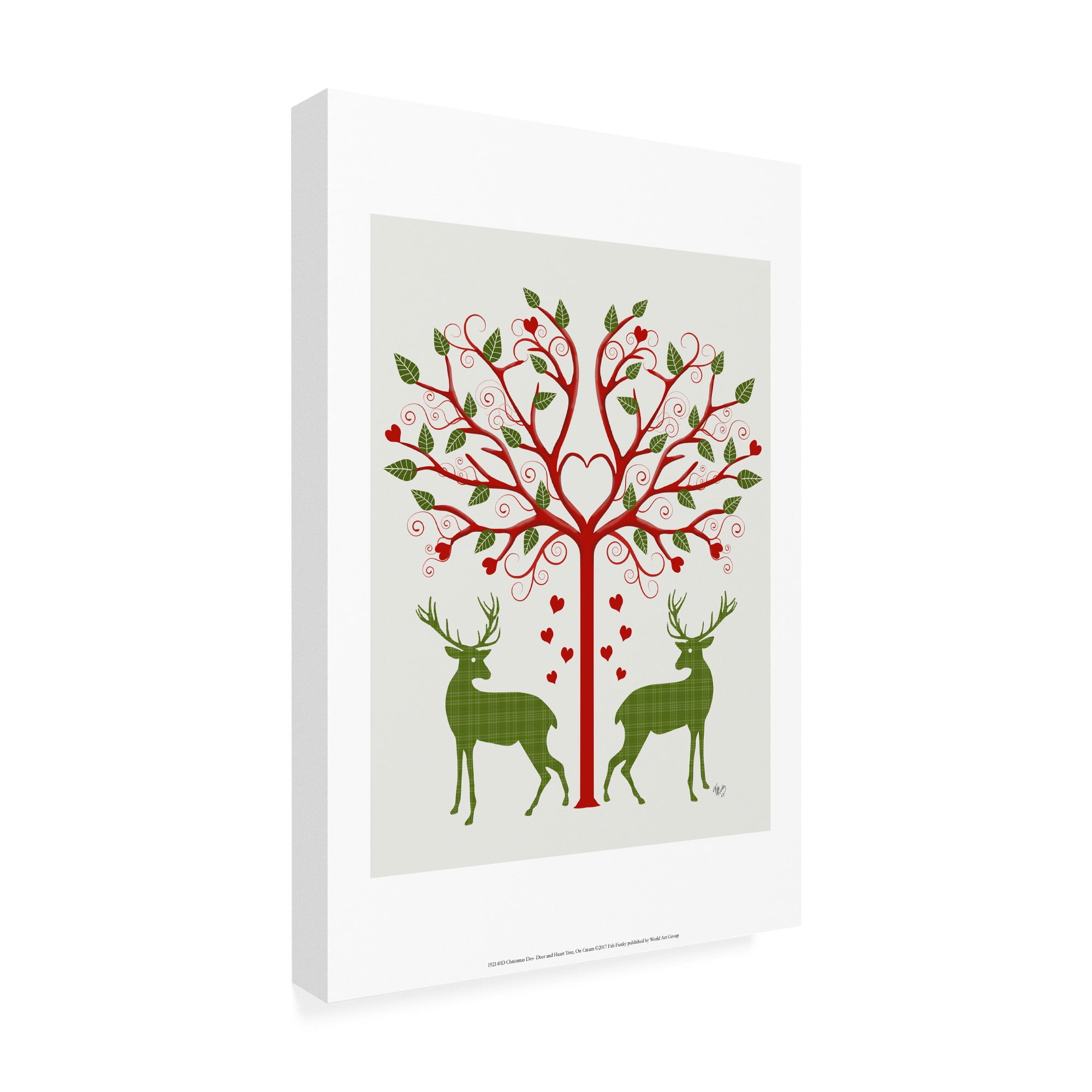 Trademark Fine Art 'Christmas Des On Cream' Canvas Art by Fab Funky