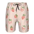 thumbnail image 4 of Kdxio Strawberries Pattern Mens Casual Shorts - Drawstring Summer Beach Sports Shorts for Men, 4 of 9