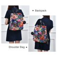 thumbnail image 6 of FORMRS Women's Travel Backpack Purse Anti-Theft Hidden Pockets Casual Shoulder Bag, Vibrant Pink Floral Pattern, 6 of 7