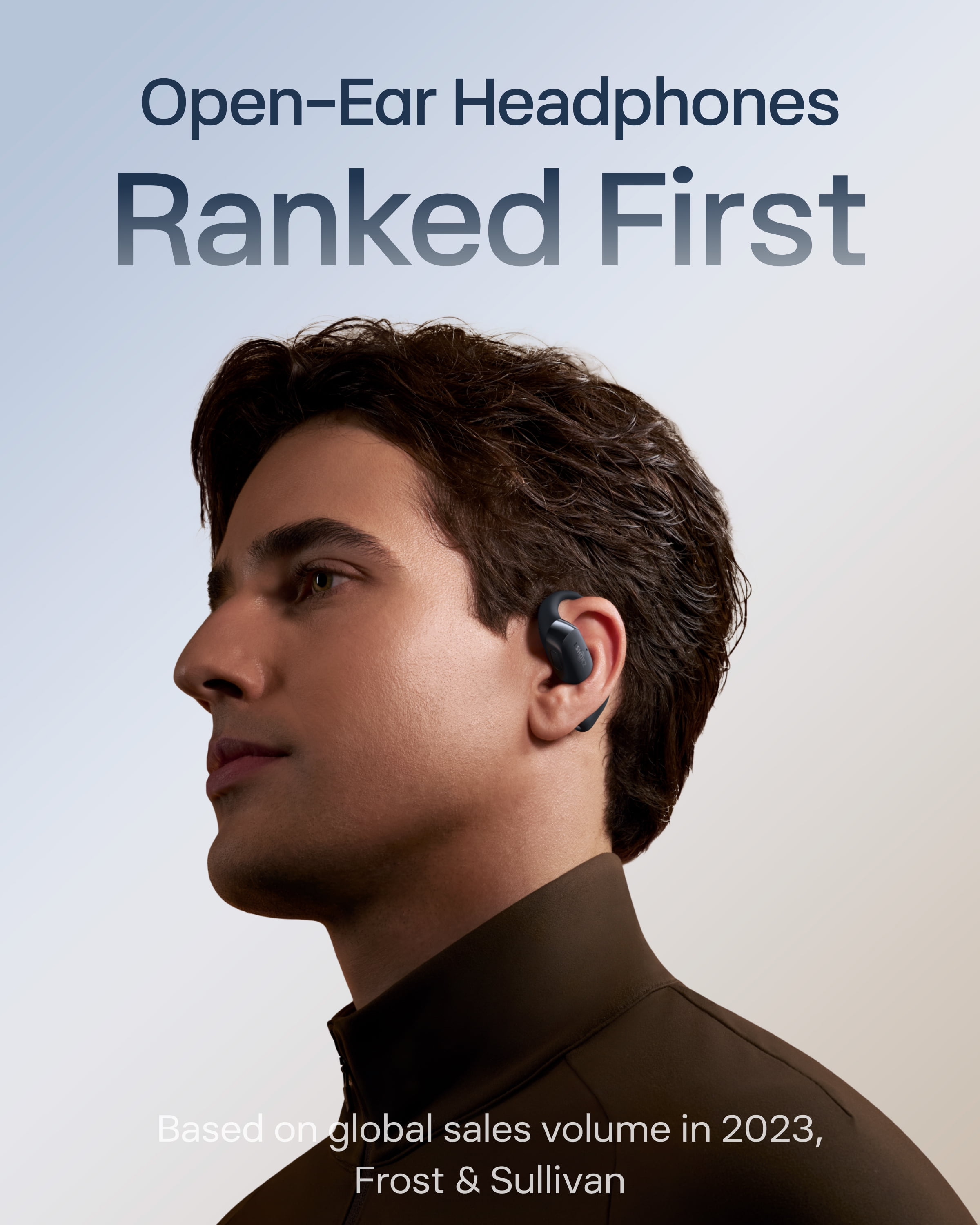 SHOKZ New OpenFit 2+ Open-Ear Headphones, Dolby Audio Enabled, Comfortable Earbuds with Soft Ear Hooks, 48H Playtime, IP55 Water-Resistant, USB-C Fast Charging, Wireless Charging, Black