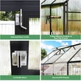 thumbnail image 4 of Jocisland 8x8x7 FT Polycarbonate Walk-In Greenhouse with Aluminum Frame, 2 Top-Opening Windows & 2 Swing Doors, Heavy Duty for Outdoor Garden Use, Black, 4 of 7