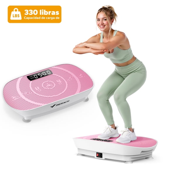 MERACH Tónico Muscular Compacto con Placa Vibradora Máquina de Ejercicio con Placa Vibradora para Todo el Cuerpo con Control Remoto