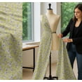 thumbnail image 5 of Soimoi Gray Cotton Voile Fabric Yellow Mustard Leaves Fabric Prints By Yard 42 Inch Wide, 5 of 7
