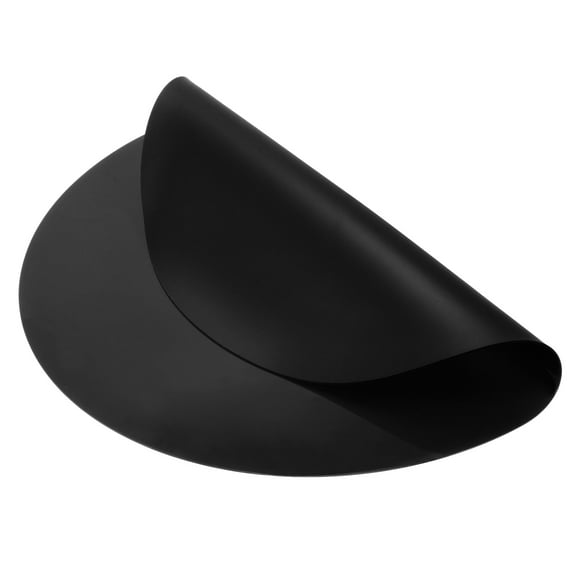 Uxcell Silicone Microwave Mat Heat Resistant Mat 12inch Black, for Counter Top, Tableware, Microwave Oven Mat, Pack of 2