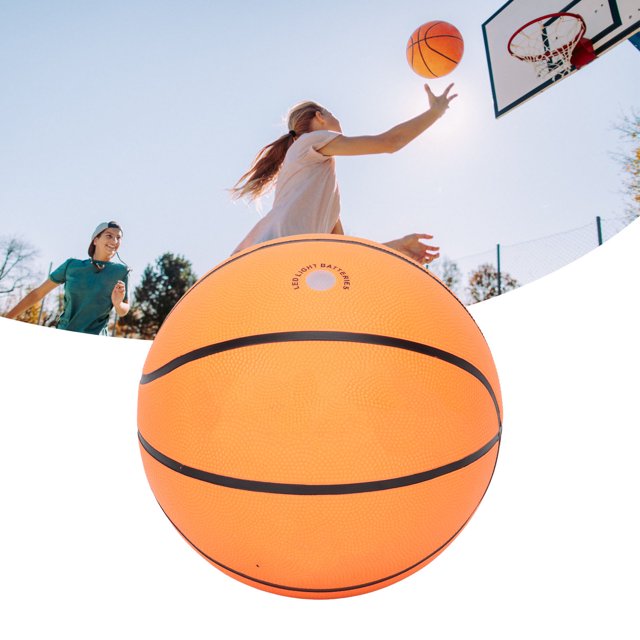 Light Up Basketball, LED Basketball Size 7 High Toughness Vibration Luminous Heat for Sports