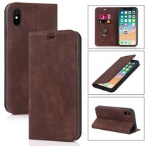Allytech Compatible for Apple iPhone X,iPhone XS Wallet Case,RFID Blocking Premium PU Leather Full Protection Magnetic Flip Holder Card Slots Phone Case,Coffee