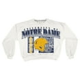 thumbnail image 2 of Women's Pressbox White Notre Dame Fighting Irish Oversized Janice Retro Waist-Length Sweatshirt, 2 of 3