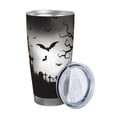 thumbnail image 2 of Easygdp Happy Halloween 1 20oz Stainless Steel Vacuum Insulated Double Wall Travel Tumbler, Durable Insulated Coffee Mug with Spillproof Lid-Straw Three-piece Set, 2 of 8