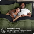 thumbnail image 4 of Bare Home 5-Piece Bed-in-a-Bag - Twin, Green with Black Sheet Set, 4 of 8