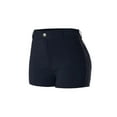 thumbnail image 3 of Made by Olivia Women's Solid Cuffed Hem Mid Rise Shorts with Back Pockets and Side Fake Pockets, 3 of 5