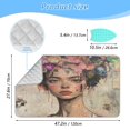 thumbnail image 2 of Wobogo Artistic Scent Lass Ironing Mat Blanket Quilted Washer Dryer Heat Resistant Pad Foldable for Easy Storage, 2 of 6