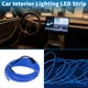 thumbnail image 3 of Cuerda de luz LED EL de 3 metros Unique Bargains, luz de neón flexible para decoración de automóviles, tira LED USB (5V) azul, 3 of 7