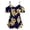 A-Navy174, variant on Women's Sunflower Printed Blouse Cold Shoulder Short Sleeve Ruffled Casual Camisole