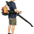 thumbnail image 2 of Floseru Backpack Leaf Blower, 2 Stroke Engine 665 CFM Air Volume Tank Leaf Blower 63CC Gas Powered Blowers Snow Blower for Lawn Care Road Cleaning, 2 of 9