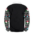 thumbnail image 3 of Yiaimeir Men's Christmas Pullover Sweatshirt Long Sleeve Button Up Casual Holiday Top with Festive Print and Comfortable Fit, 3 of 3