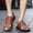 E3-Light Brown, variant on Men's Leather Outdoor Hiking Beach Sandals Round Closed Toe with Adjustable Strap Zipper Shoes Ultra Lightweight Outdoor Casual Walking Slippers,Brown 47(US-11.5)