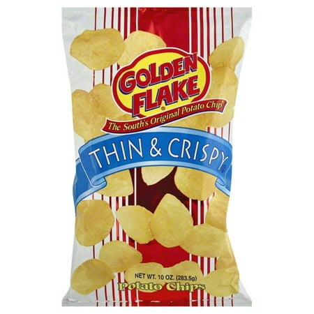 Golden Flake Thin & Crispy Potato Chips, 11 Oz.