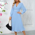 thumbnail image 4 of Robe Mode Femme Slim - Fit V - Col Long - Manches Longues Ligne A, 4 of 8