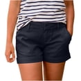 thumbnail image 3 of Afdoent Shorts For Women Casual Loose Fit Summer Breathable Blend Elastic Waist Comfortable Shorts With Pockets For Ladies Outdoor Travel Everyday Wear, 3 of 8
