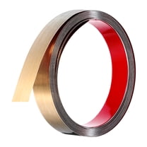 Uxcell Rose Gold Trim Peel and Stick, Self Adhesive Mirror Trim Border 13ft x 1.2" for Mirror Frame Wall Cabinet Tile Edge Molding