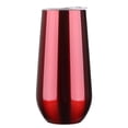 thumbnail image 2 of Vaso de vino de acero inoxidable de 6 oz con aislamiento al vacío, vaso térmico para café Rojo, 2 of 9