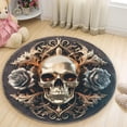 thumbnail image 5 of Cat Silhouette Round Area Rug, minimalist feline circle carpet for bedroom, hallway or living room, soft washable non-slip floor mat, stylish pet lover décor, 5 of 6
