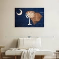 thumbnail image 2 of Elephant Stock State Map Over South Carolina Flag Wall Art - Horizontal Canvas Wall Art - Living Room Wall Decor - Flags Canvas - Beige And Blue Decor - 36" x 24", 2 of 8