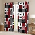 thumbnail image 2 of Homewish Adventure Theme Curtains Pack of 2 (42x84 Each) for Kids Boys Girls,Geometric Plaid Grid Curtains Blackout,Happy Camping Bedroom Curtains,Luxury Bedroom Decor, 2 of 6