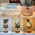thumbnail image 3 of Touch Control Table Lamp with LED Bulb Bedside Lamp for Bedroom Living Room White Tulips, 3 of 8