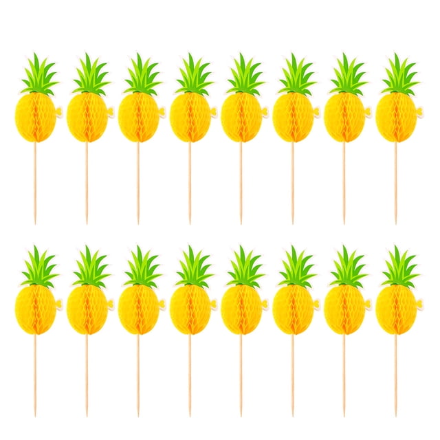 KAKOWELY 30 tarjetas insertadas para tartas de fiesta hawaiana, palillos decorativos para tartas, adornos para tartas