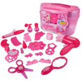 thumbnail image 1 of Kids Girls Pretend Play Toys Make Up Kit Hair Styling Set Including Hair Dryer Comb Curler Scissors Mirror Kit, 1 of 4
