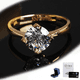 thumbnail image 2 of Anillo Promesa Compromiso 14k Oro Chapa Dorado Diamante Boda Xtellar dorado, 2 of 4