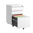thumbnail image 5 of Metal File Cabinets, 3 Drawer Mobile File Cabinet with Lock,Metal Filing Cabinets for Home Office Organizer Letters/Legal/A4,Fully Assembled,White, White Office File Cabinets,Steel File Cabinets, 5 of 16
