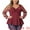 Burgundy, variant on Unique Bargains Women's Plus Size Panel Heart Sheer Mesh Long Sleeve Shirts Blouses 1X Black