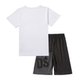 thumbnail image 4 of Gyujnb Boys 2 Piece Summer Athletic Outfit Letter Print Short Sleeve Tee and Workout Shorts Casual Sports Set,15-16 Years, 4 of 4