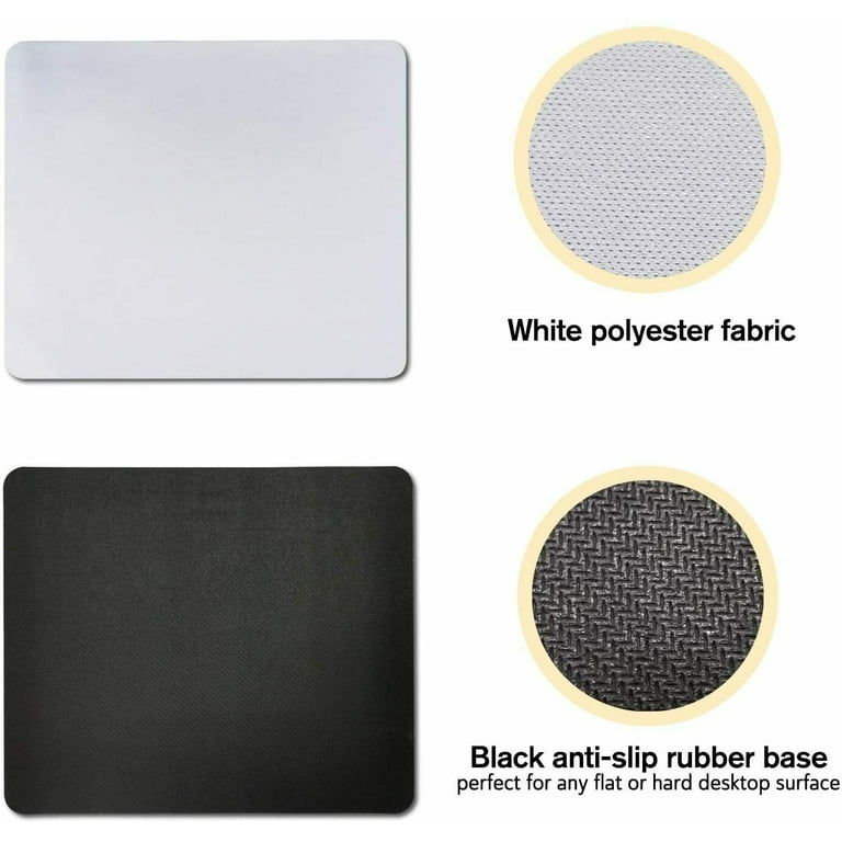 A-SUB Sublimation Blank Mouse Pads 9.4 inch x 7.9 inch 5 Packs 55 Pieces  for Sublimation Heat Press Transfer 0.12 inch Thickness 