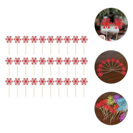 FRCOLOR  30 Pcs Cake Insert Snowflake for Christmas Decorations Baby