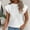 White, variant on Njoeus Women's Tops Dressy Casual Cap Sleeve T-Shirt Summer Mock Neck Business Basic Tunic Top Blouse S-XXL