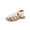 Beige, variant on GiLiling Girls Closed Toe Strappy Sandals, Adjustable Strap Summer Casual Shoes, Soft Sole Non Slip Flats for Kids (Brown, 8-9 Years)