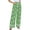 #078-Green, variant on Cutuoiiu Women's Bohemian Print Wide Leg Pants Drawstring Elastic Waist with Pockets Flowy Casual Trousers for Beach Resort Gifts