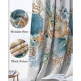 thumbnail image 3 of Beach Coastal Blackout Curtains for Bedroom Living Room Darkening Curtains 90 Inch Nautical Shell Starfish Coral Summer Black Out Window Curtain Privacy Window Treatment Grommet Drapes 52"x90"x2, 3 of 9