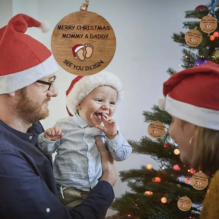 Hot Sale See You in 2024 Christmas Tree Ornament Pregnancy