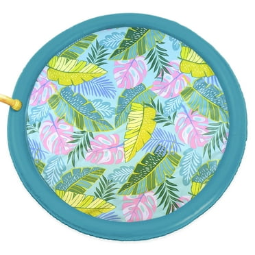 Vibrant Life Pet Splash Mat, Tropical Print, 39" Dia, PVC