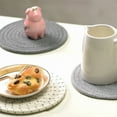 thumbnail image 4 of Juego de 3 posavasos calientes de tejido de algodón | Almohadillas calientes para cocina | Posavasos de cuerda de algodón, manteles individuales, agarraderas, aislamiento, tejido de hilo de algodón, 4 of 8
