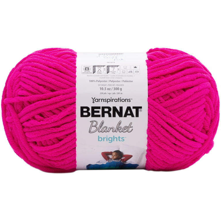  Bernat Blanket Extra Chunky Chenile Acrylic Yarn - 2 Pack of  300g/10.5oz #7 Jumbo Heavyweight Yarn for Knitting and Crocheting,  Amigurumi, Thick Blankets (Blush Pink, 97 Yards 2-Pack) : Everything Else