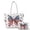 American Flag Star Bow, variant on Western Bow Quilted Travel Tote Bag, 2‑Piece Women's Shoulder Purse Lightweight Soft Padded Quilted Fabric, Secure Zipper Closure, Multi‑Compartment Design Solves Messy Handbag Frustrations