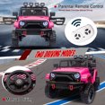 thumbnail image 3 of Luibas 24V 2-Seater 2024 Kids UTV, Ride on Car with Remote Control, 4x4 Battery Powered Electric Vehicle, 4WD Side by Side UTV for Kids 3-8yrs with EVA Rubber Tires, Music, Bluetooth, Pink, 3 of 6