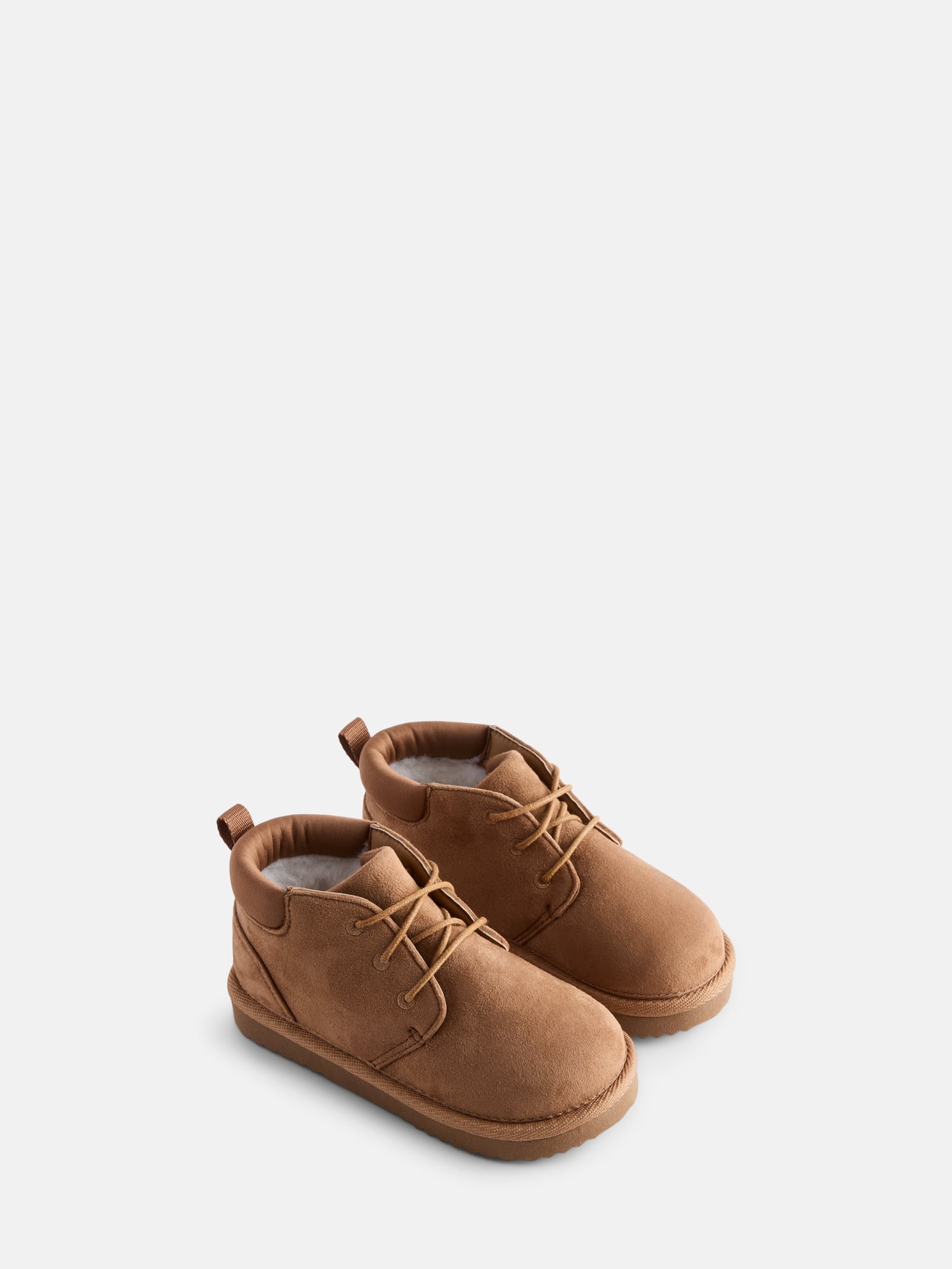 Wonder Nation Toddler Boys' Faux Suede Lace Up Slipper Booties